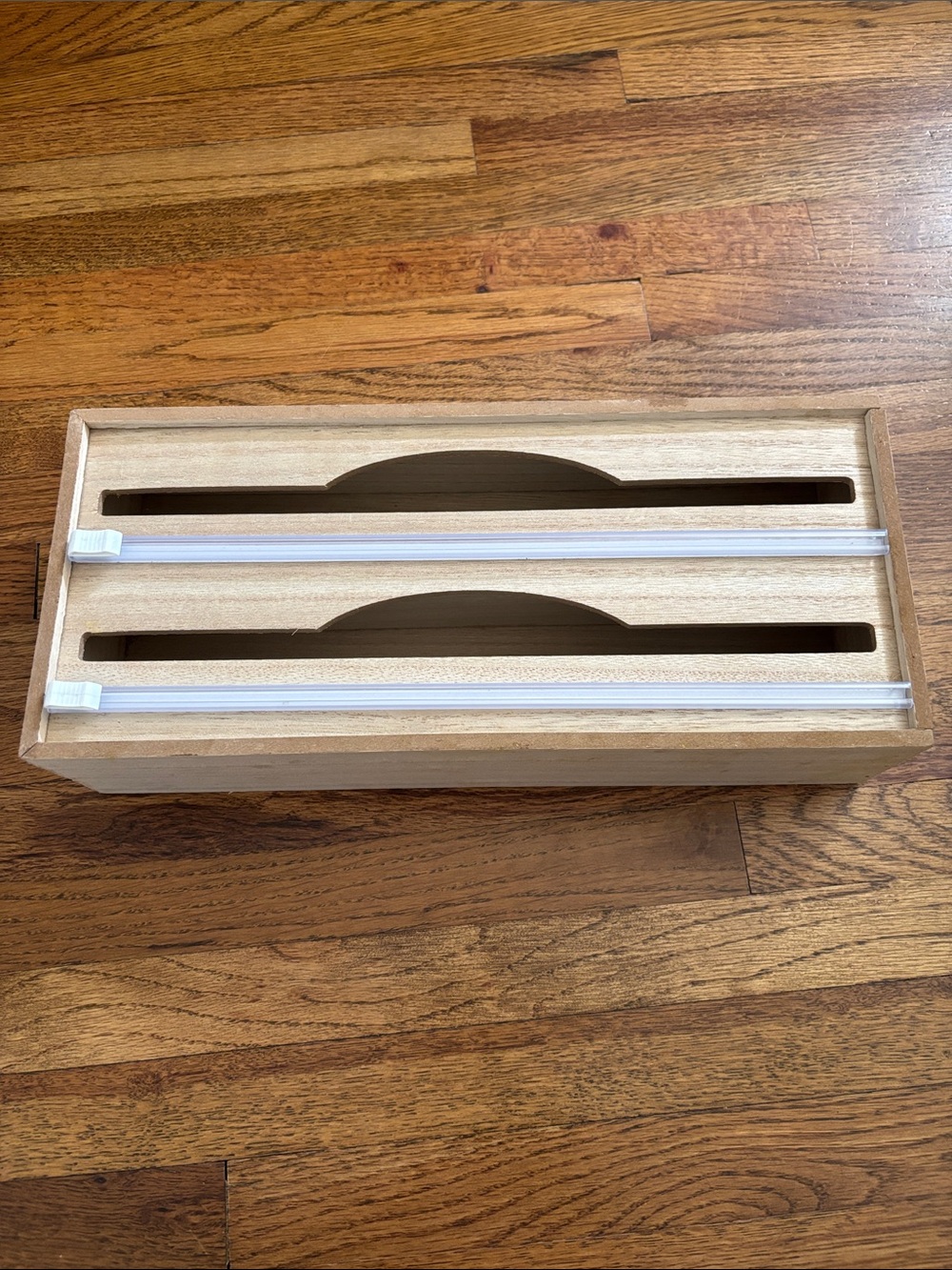 Wooden food wrap dispenser